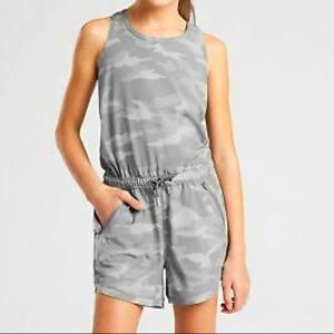 Athleta Girl Romper On The Go Light Camo Size Large 12